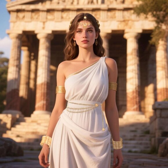 Greek Goddess Costume Accessories Set Leaf Crown Earrings Belt Cosplay Women main image 6
